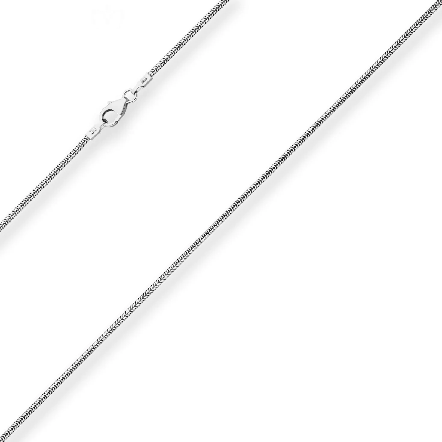 1,4mm Schlangenkette Kette Collier Halskette aus 925 Silber rhodiniert 45cm