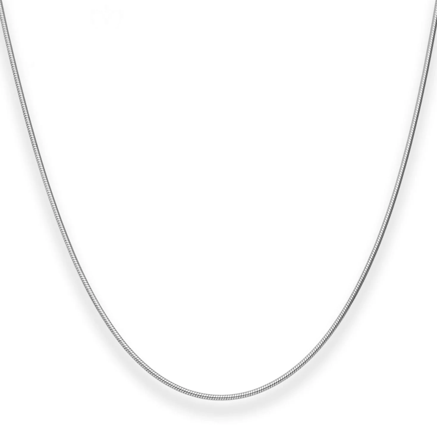1,1mm Schlangenkette Kette Collier Halskette aus 925 Silber rhodiniert 55cm