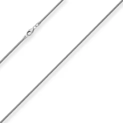 1,6mm Schlangenkette Kette Collier Halskette aus 925 Silber rhodiniert 45cm