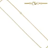 1,6mm Schlangenkette Kette Collier Halskette 333 Gold Gelbgold 45cm