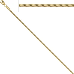 1,6mm Schlangenkette Kette Collier Halskette 585 Gold Gelbgold 50cm