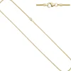1,4mm Schlangenkette Kette rund, 585 Gold Gelbgold 50cm