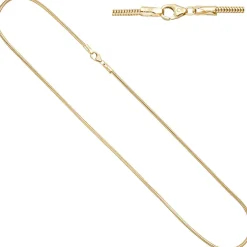 1,9mm Schlangenkette Kette rund 585 Gold Gelbgold 45cm Halskette Halsschmuck