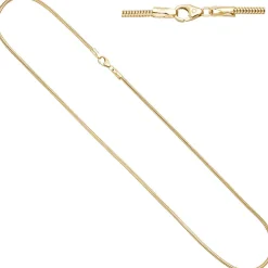 1,9mm Schlangenkette Kette rund 333 Gold Gelbgold 45cm Halskette Halsschmuck