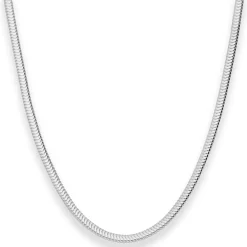 3,6mm Schlangenkette oval Silberkette Collier Halskette aus 925 Silber 45cm