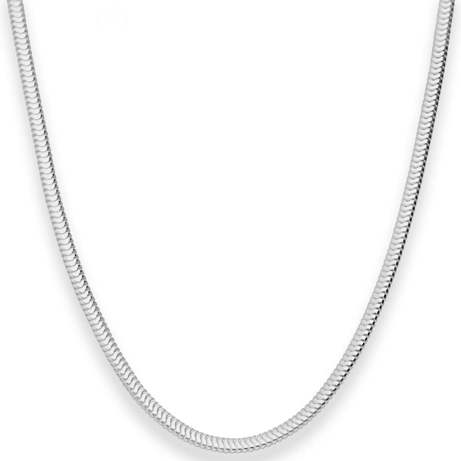 3,6mm Schlangenkette oval Silberkette Collier Halskette aus 925 Silber 45cm