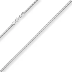 3,6mm Schlangenkette oval Silberkette Collier Halskette aus 925 Silber 50cm