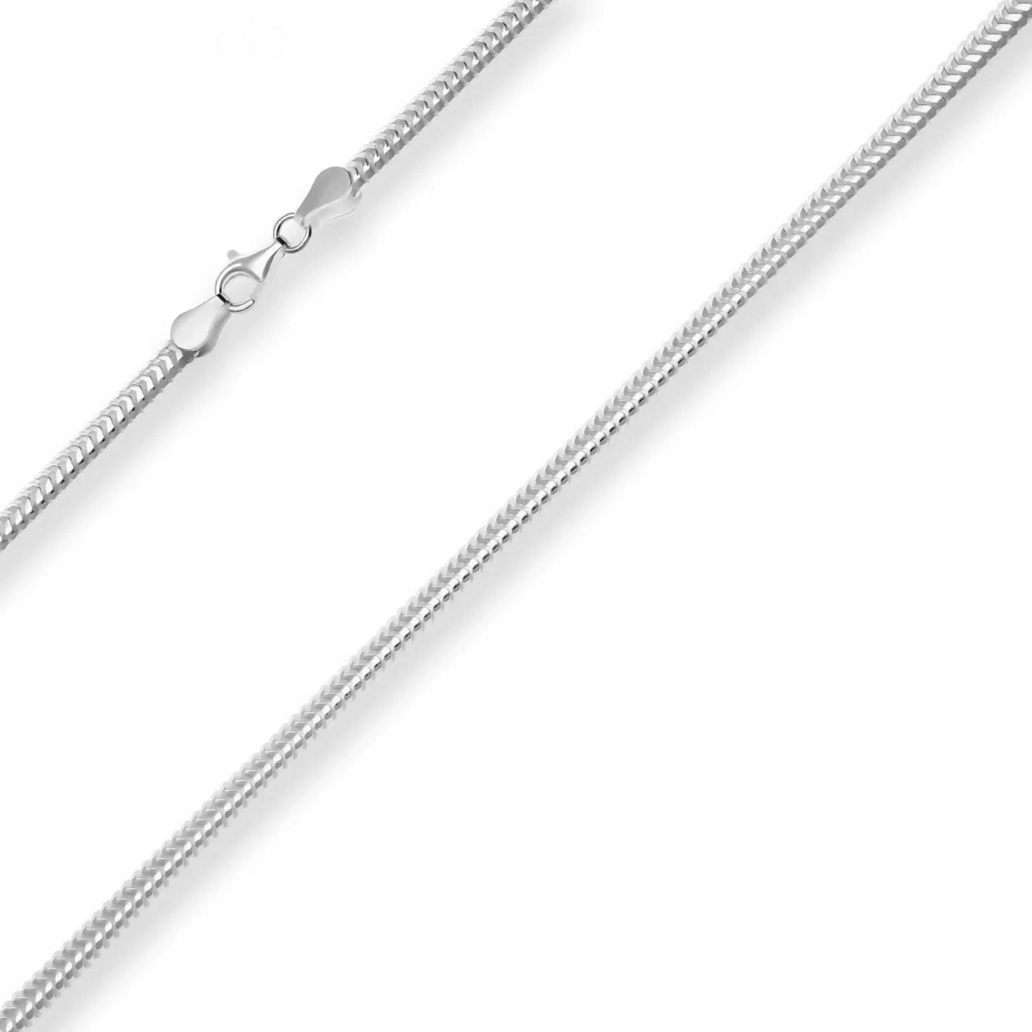 3,6mm Schlangenkette oval Silberkette Collier Halskette aus 925 Silber 50cm