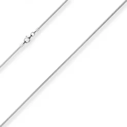 1,6mm Schlangenkette Silberkette Collier Halskette aus 925 Silber 45cm