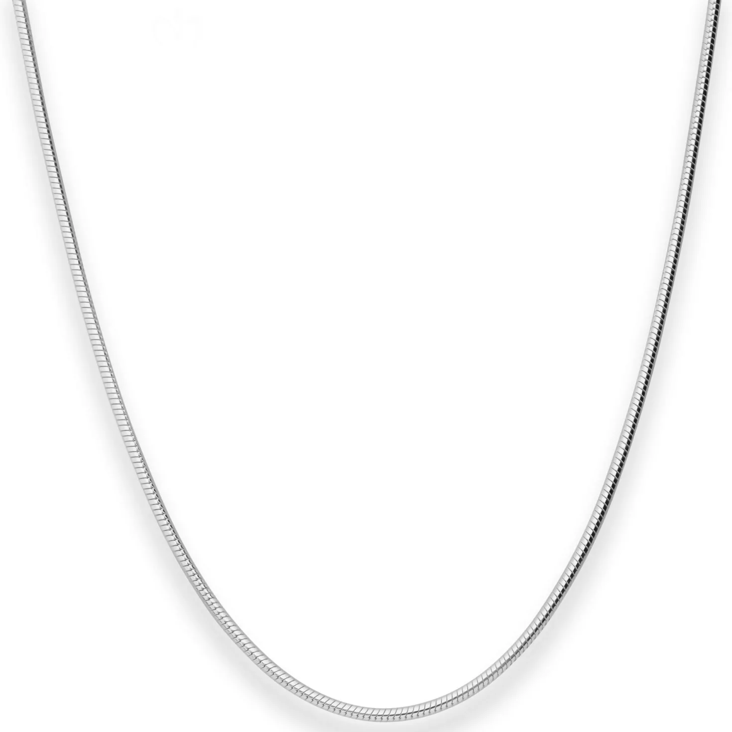 1,8mm Schlangenkette Silberkette Collier Halskette aus 925 Silber 50cm