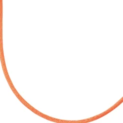 2,8mm Seidenband Seidencollier orange, Karabiner 925, Damen, 42cm