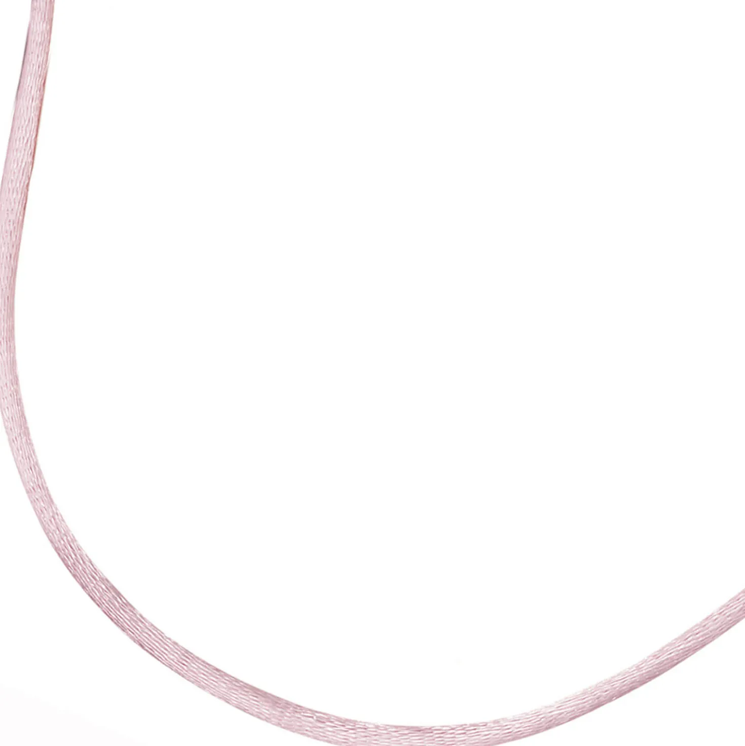 2,8mm Seidenband Seidencollier rose, Karabiner 925 Silber, Damen, 42cm