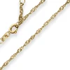 1,8mm Singapurkette Armband aus 585 Gold Gelbgold 17cm mit Zwischenöse