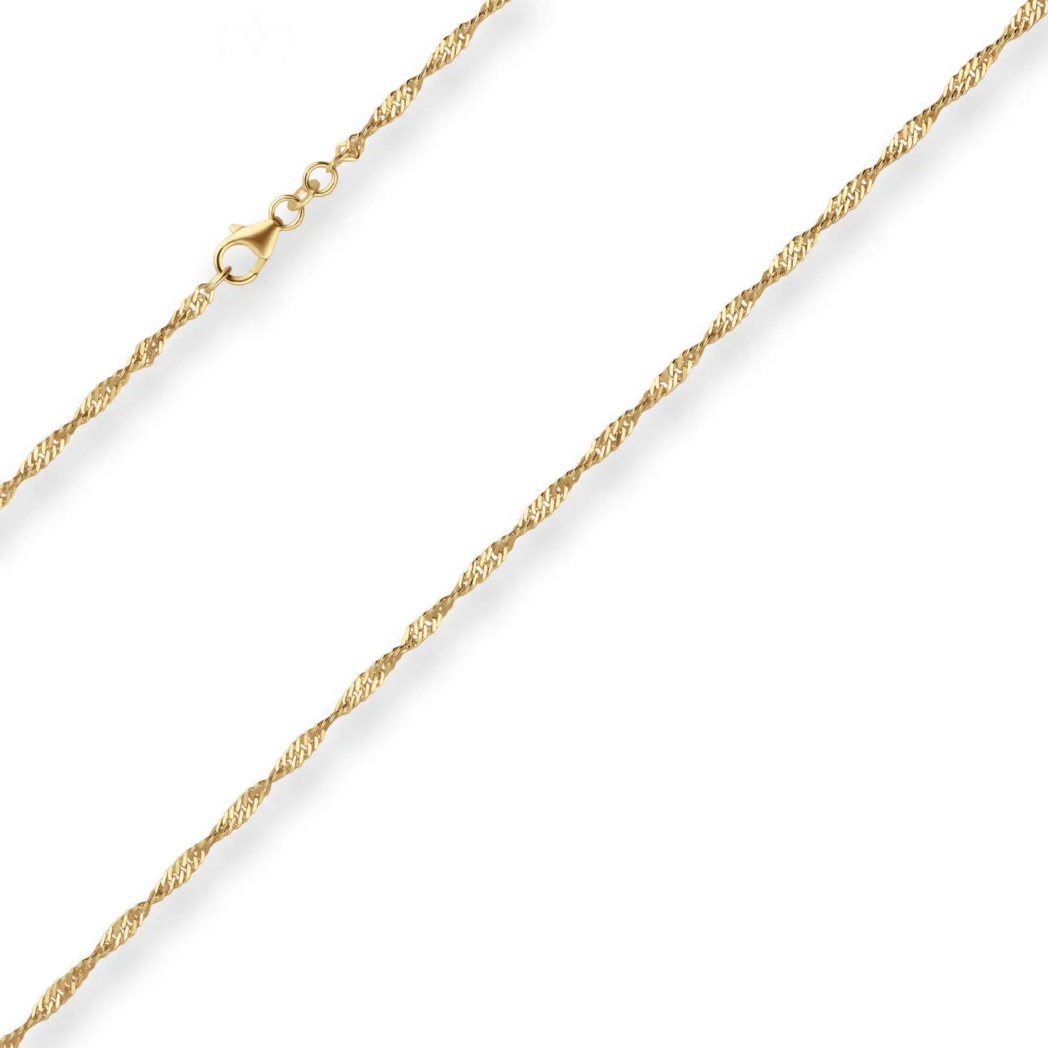 2,2mm Singapurkette Collier Halskette aus 585 Gold Gelbgold 40cm