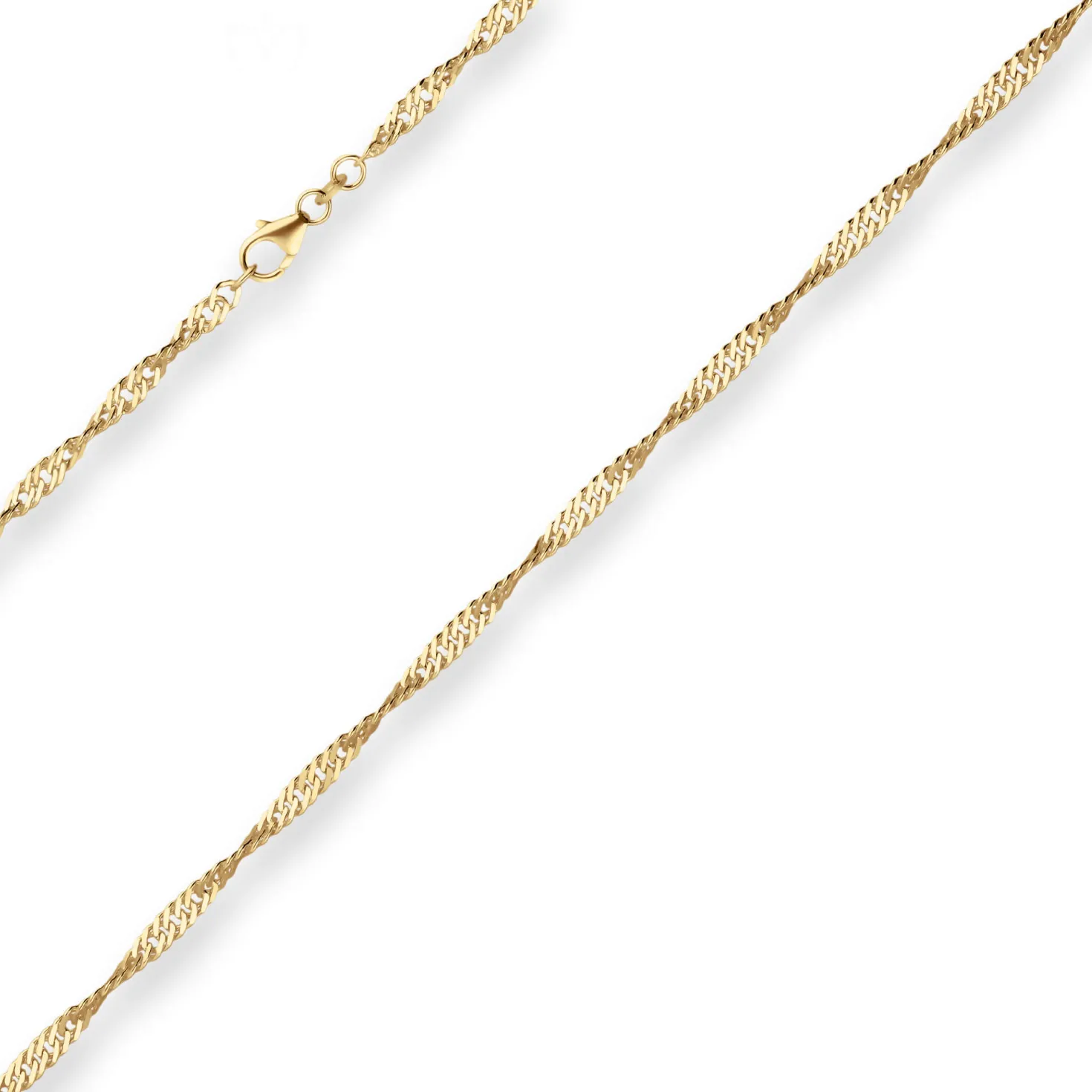 2,9mm Singapurkette Collier Halskette aus 585 Gold Gelbgold 42cm