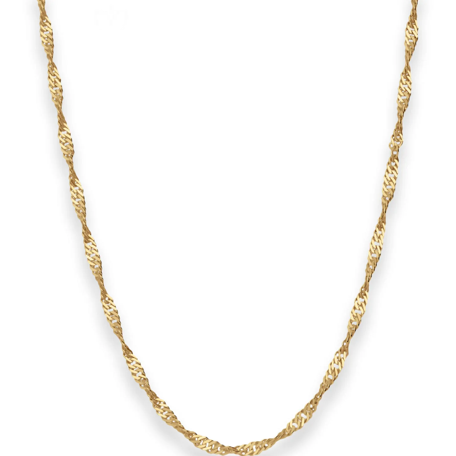 2,2mm Singapurkette Collier Halskette aus 333 Gold Gelbgold 50cm