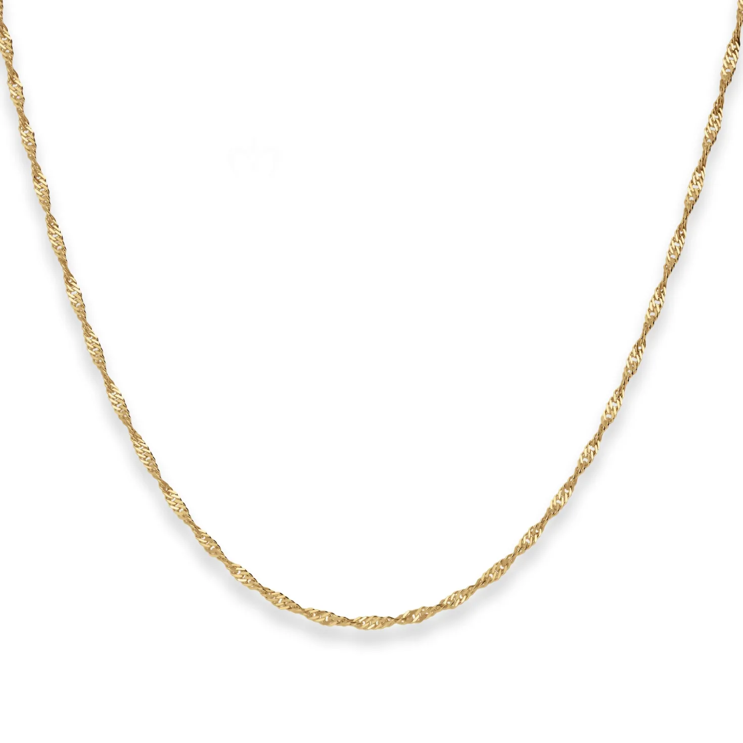 1,8mm Singapurkette Collier Halskette aus 585 Gold Gelbgold 55cm