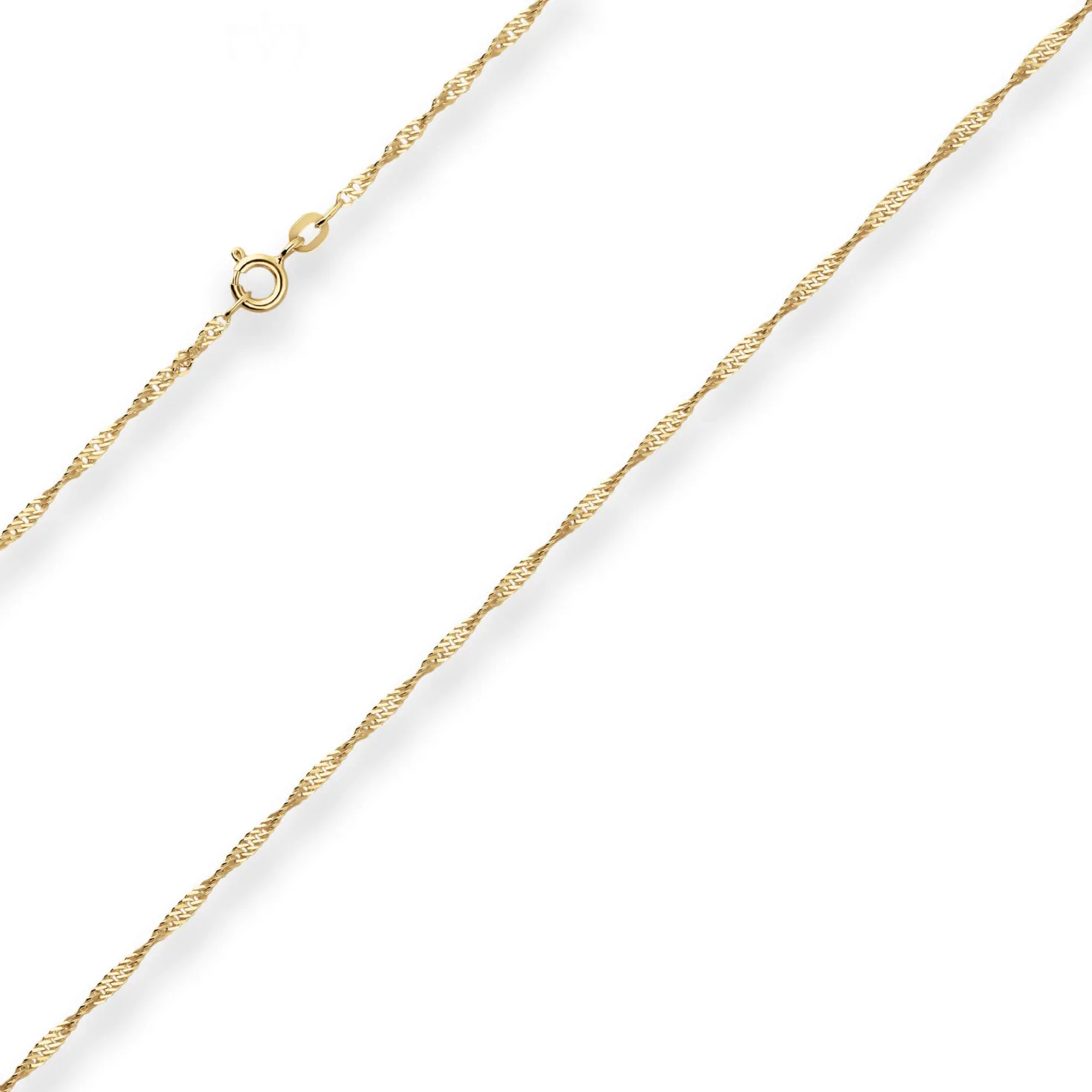 1,8mm Singapurkette Collier Halskette aus 585 Gold Gelbgold 55cm