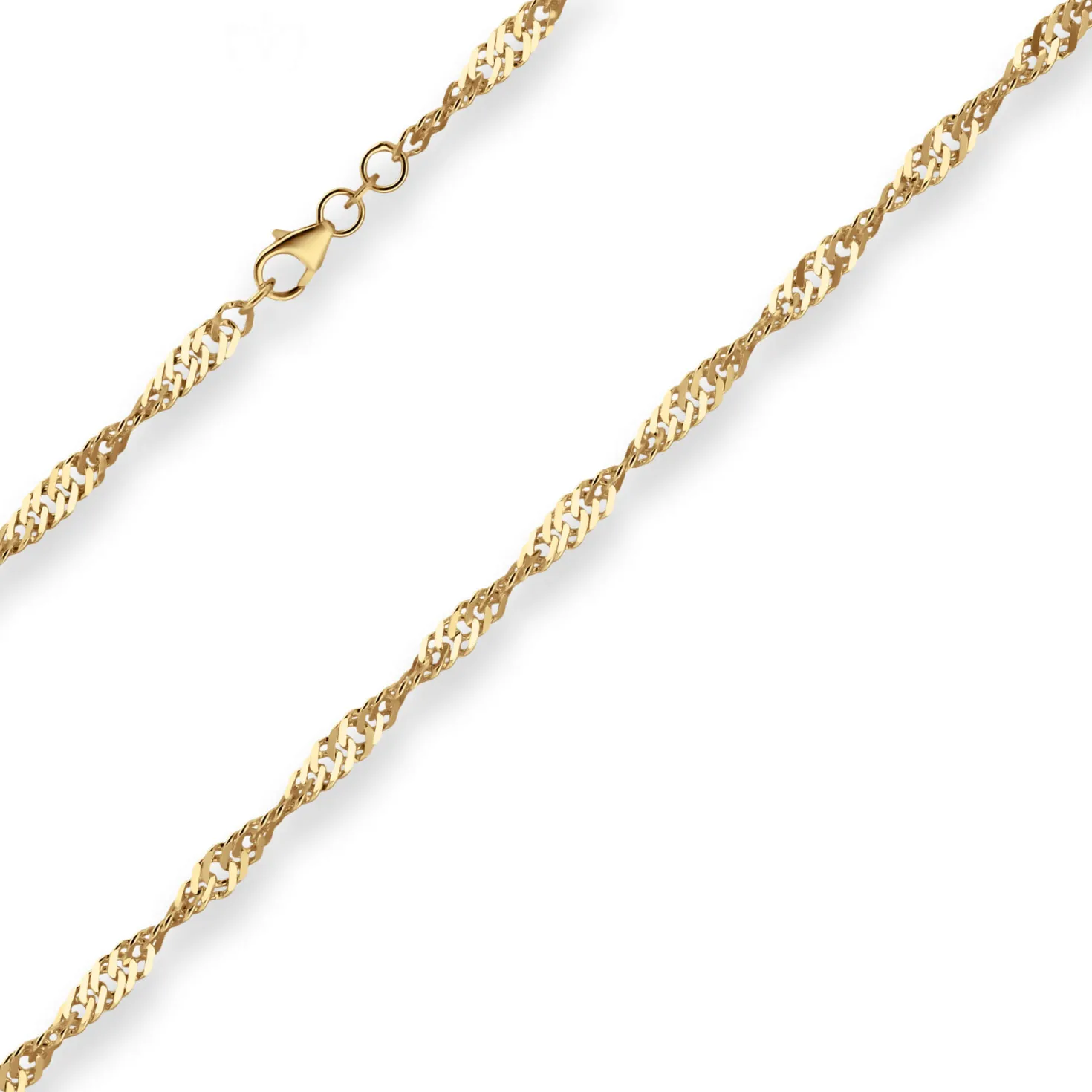 3,8mm Singapurkette Goldkette Collier Halskette aus 585 Gold Gelbgold 60cm