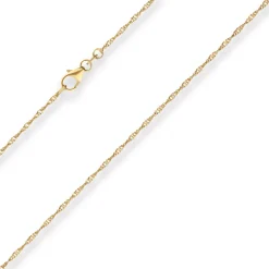 1,4mm Singapurkette Goldkette Collier Halskette aus 333 Gold Gelbgold 38cm