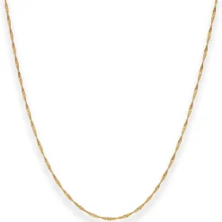1,2mm Singapurkette Goldkette Collier Halskette aus 375 Gold Gelbgold 40cm