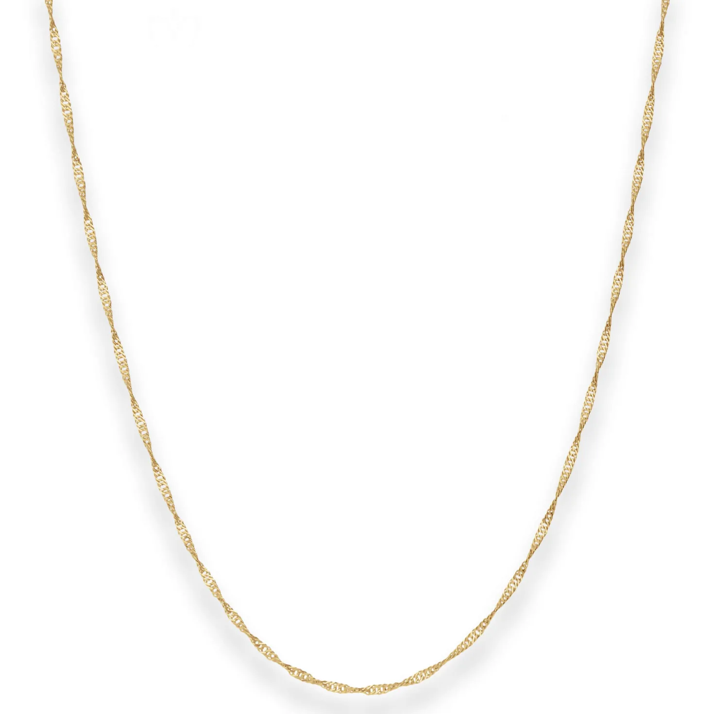 1,4mm Singapurkette Goldkette Collier Halskette aus 750 Gold Gelbgold 45cm