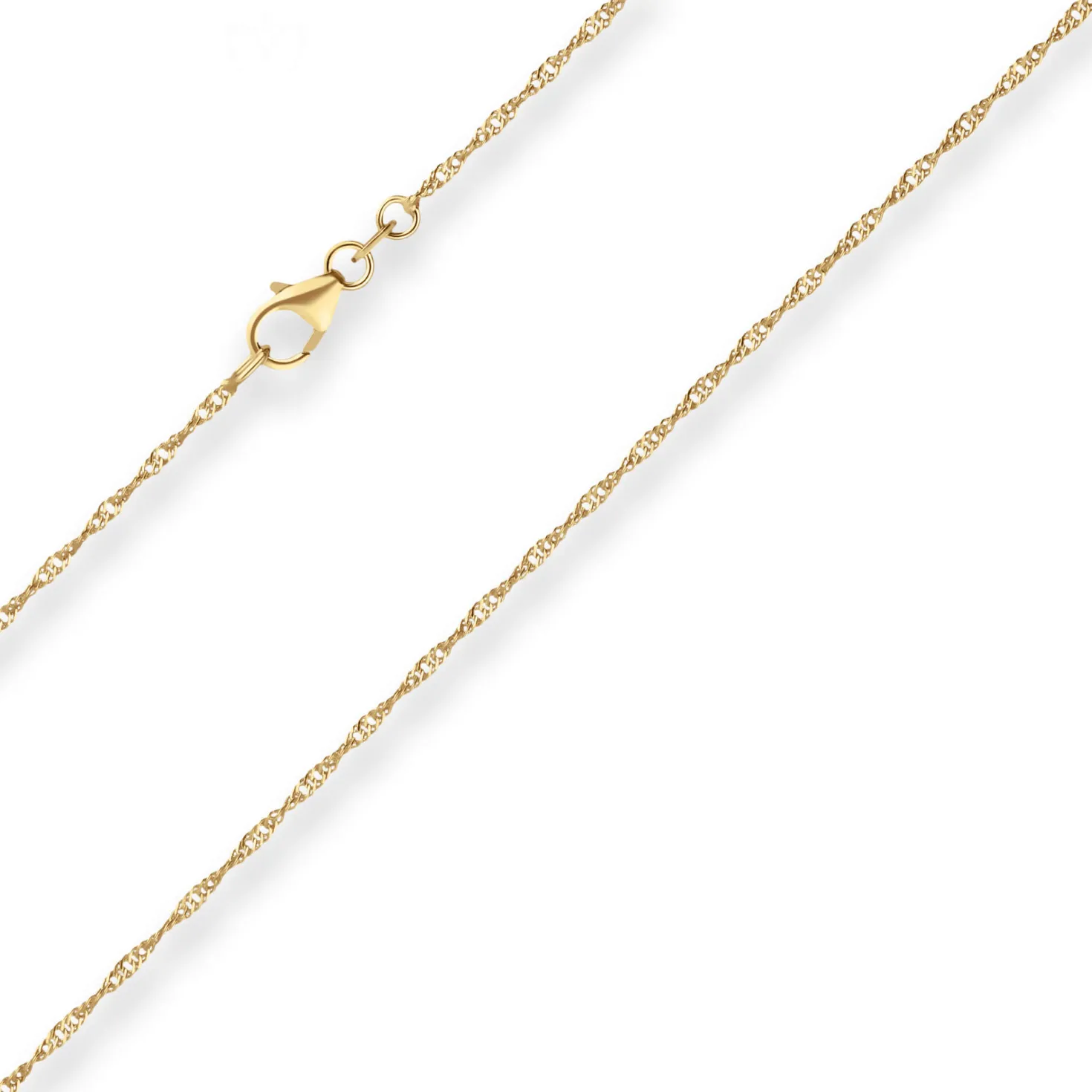 1,4mm Singapurkette Goldkette Collier Halskette aus 750 Gold Gelbgold 42cm