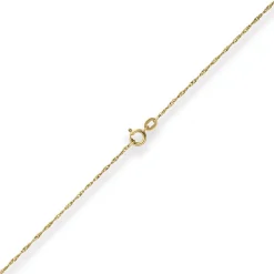 1mm Singapurkette Goldkette Collier Halskette aus 375 Gold Gelbgold 45cm