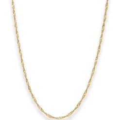 2,4mm Singapurkette Goldkette Collier Halskette aus 333 Gold Gelbgold 50cm