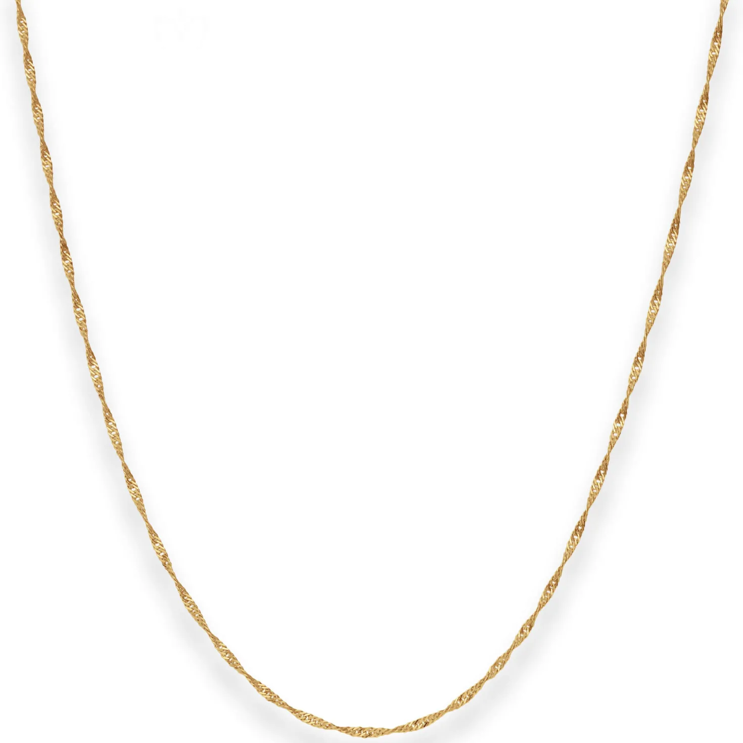 1,2mm Singapurkette Goldkette Collier Halskette aus 375 Gold Gelbgold 50cm
