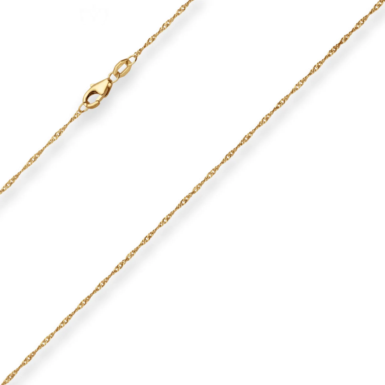 1,2mm Singapurkette Goldkette Collier Halskette aus 375 Gold Gelbgold 50cm
