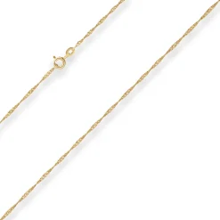 1,4mm Singapurkette Goldkette Collier Halskette aus 333 Gold Gelbgold 45cm