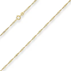 2,2mm Singapurkette Goldkette Collier Halskette aus 333 Gold Gelbgold 50cm
