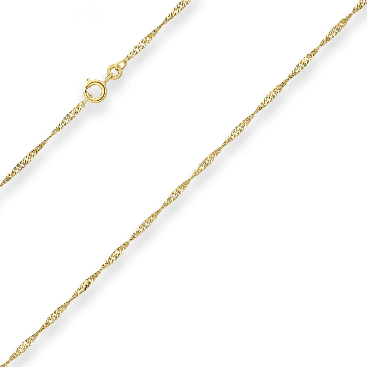 2,2mm Singapurkette Goldkette Collier Halskette aus 333 Gold Gelbgold 50cm