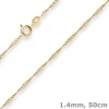 1,4mm Singapurkette Goldkette Collier Halskette aus 585 Gold Gelbgold 50cm