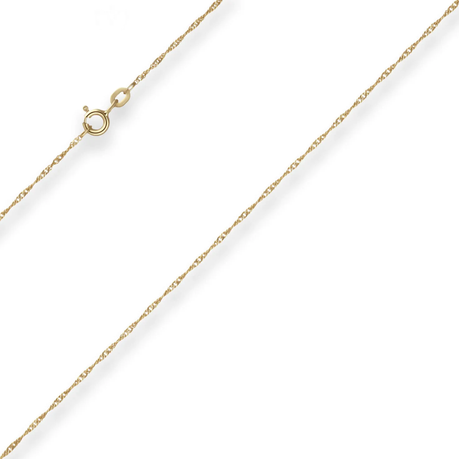 1,2mm Singapurkette Goldkette Collier Halskette aus 585 Gold Gelbgold 50cm