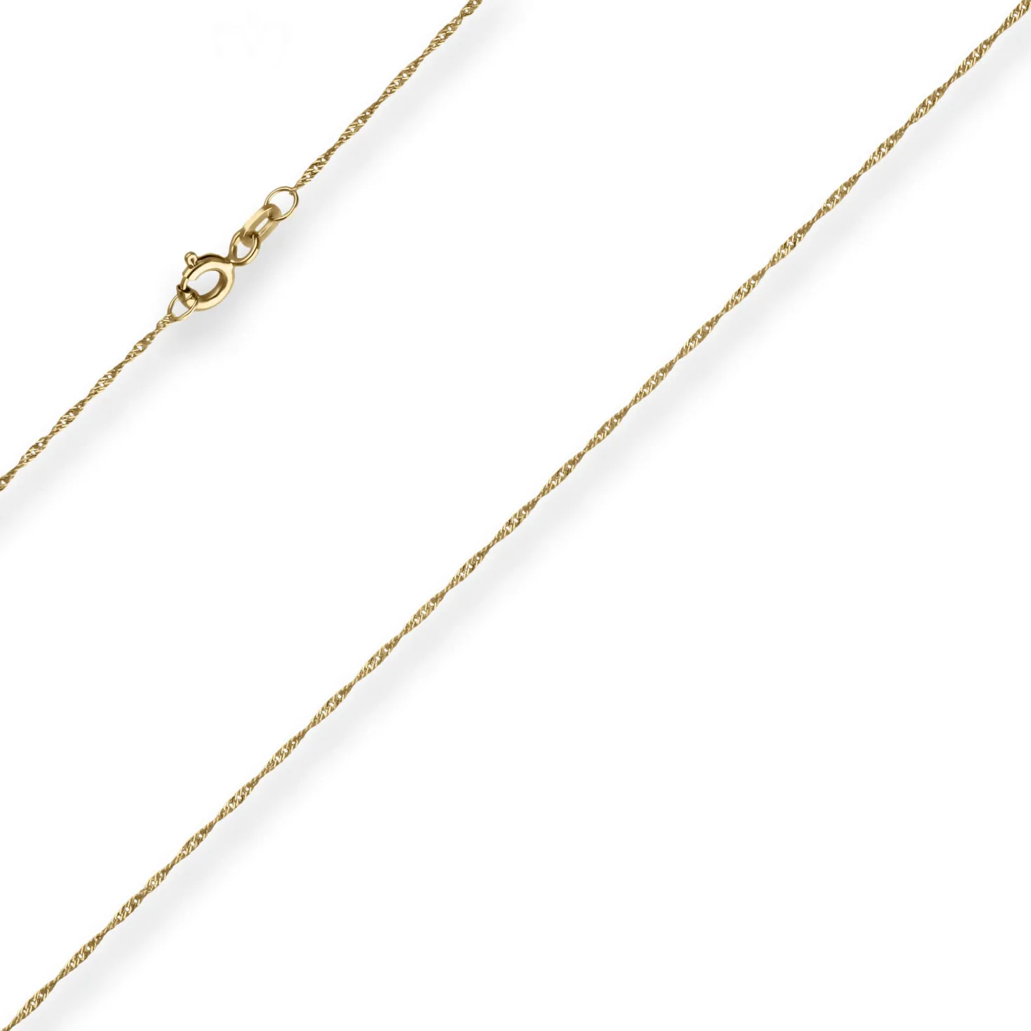 1mm Singapurkette Goldkette Collier Halskette aus 750 Gold Gelbgold 45cm