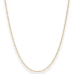 1,4mm Singapurkette Goldkette Collier Halskette aus 375 Gold Gelbgold 45cm