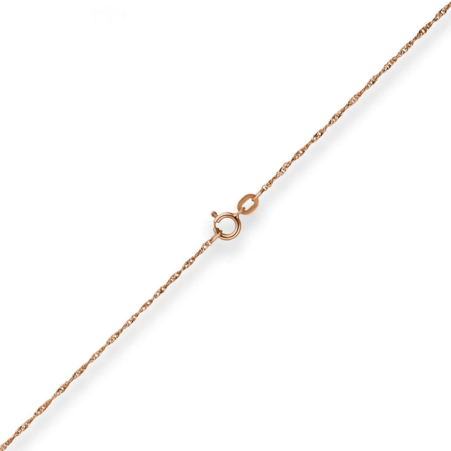 1mm Singapurkette Goldkette Collier Halskette aus 375 Gold Rotgold 45cm