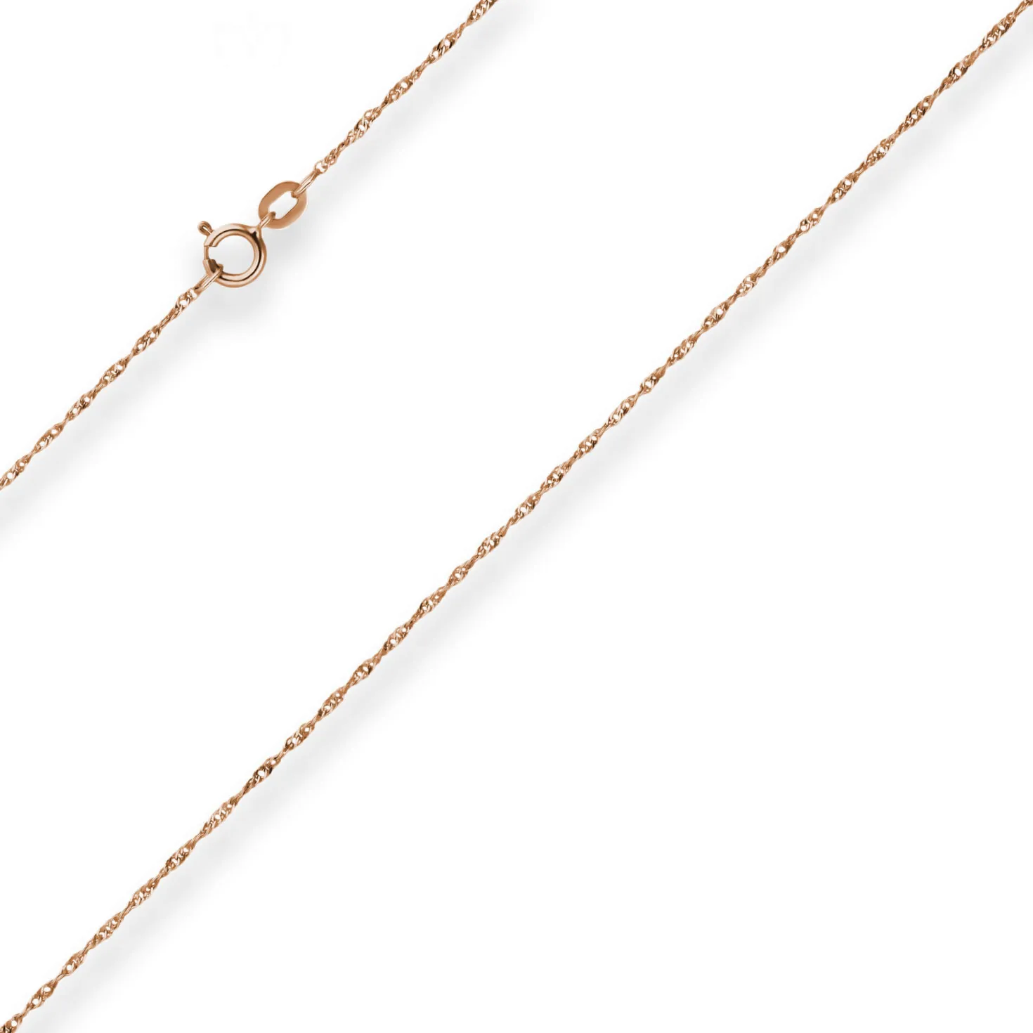1mm Singapurkette Goldkette Collier Halskette aus 375 Gold Rotgold 45cm