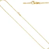 1,4mm Singapurkette Halskette Collier aus 750 Gold Gelbgold 45cm