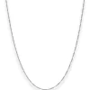 1,2mm Singapurkette Kette Collier aus 585 Gold Weißgold 42cm mit Zwischenöse