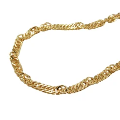 1,8mm Singapurkette Kette Collier Halskette, 375 Gelbgold, Damen, 45cm