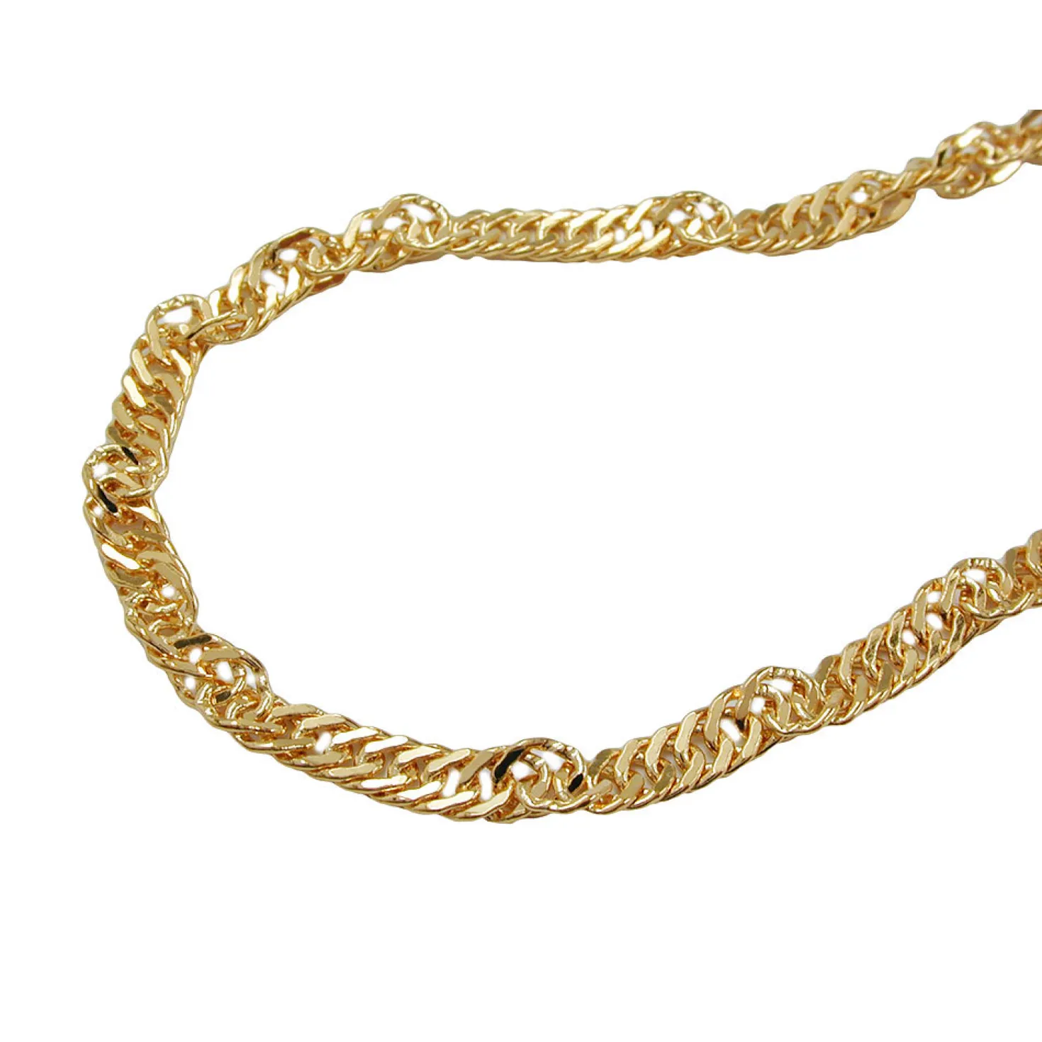 1,8mm Singapurkette Kette Collier Halskette, 375 Gelbgold, Damen, 45cm