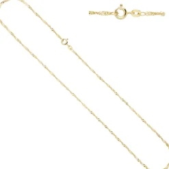 1,8mm Singapurkette Kette Halskette 333 Gold Gelbgold 42cm Halsschmuck