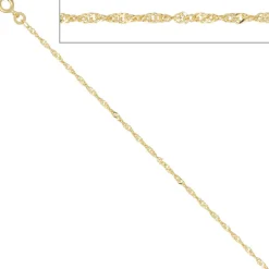 1,8mm Singapurkette Kette Halskette 585 Gold Gelbgold 45cm Halsschmuck