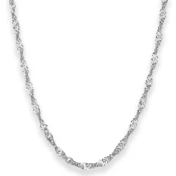 3,8mm Singapurkette Silberkette Collier Halskette aus 925 Silber rhodiniert 45cm