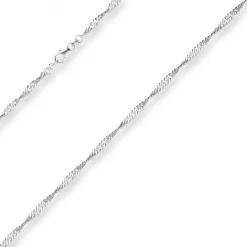 2,9mm Singapurkette Silberkette Collier Halskette aus 925 Silber 70cm