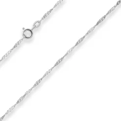 1,8mm Singapurkette Silberkette Collier Halskette aus 925 Silber 80cm