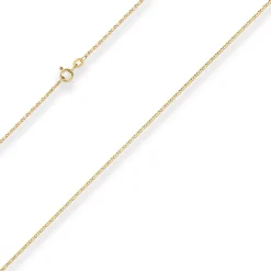 1,3mm S-Panzerkette Goldkette Collier Halskette aus 333 Gold Gelbgold 38cm